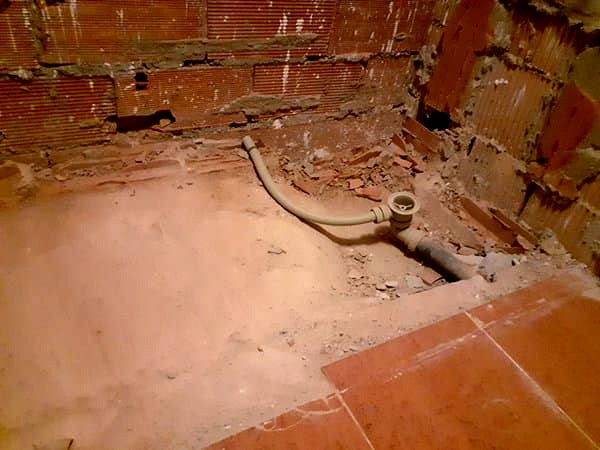 Reforma de albañilería en el baño